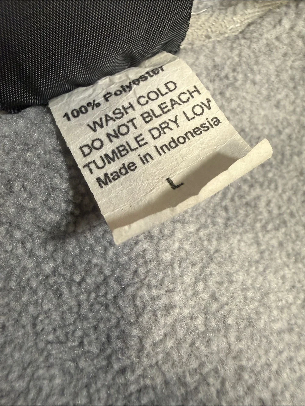 Active Basic Gray Quarter-Zip Fleece Pullover with White Stripes - Picture 4 of 8